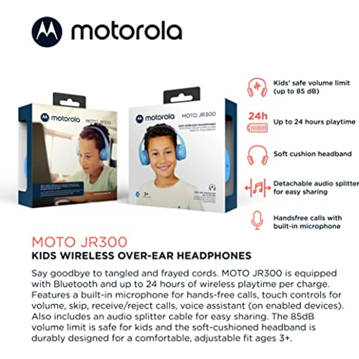 Moto JR300 Headphone Kids BT wireless Pink – Bild 2