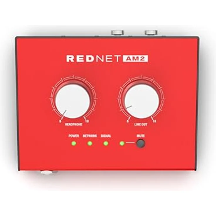 Focusrite Rednet-AM2, Stereo Dante Monitoring Unit mit XLR-Line-Ausgängen und Kopfhörerverstärker – Bild 2