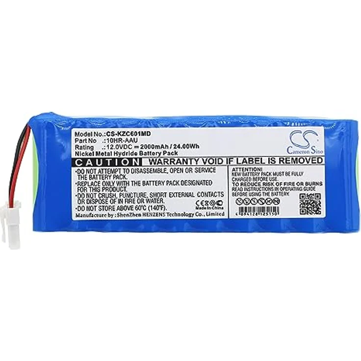 Cameron Sino CS-KZC601MD Akkus 2000mAh Ni-MH Blau, Kompatibel mit [Kenz Cardico] Cardico 601, ECG-601, Kompatibel mit [Suzuken] Kenz ECG 305, Kenz ECG-305 Ersetzt 10HR-AAU – Bild 2