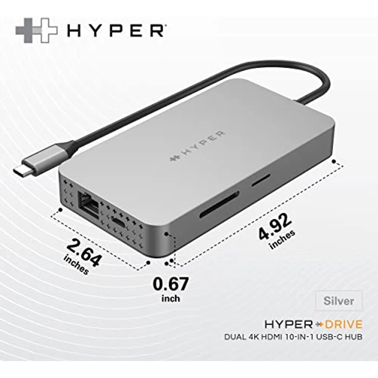 Hyper Drive Dual HDMI 10-in1 Travel Dock für MacBook – Bild 4