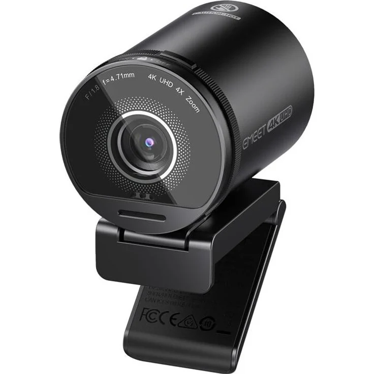 eMeet SmartCam S800, 4K USB Webcam mit Schwarz Design