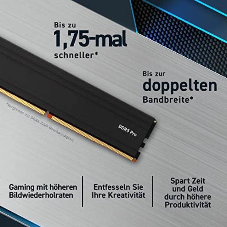 Crucial Pro RAM 48GB Kit (2x24GB) DDR5 5600MHz (oder 5200MHz oder 4800MHz) Desktop-Speicher CP2K24G56C46U5 - Preisvergleich – Bild 2