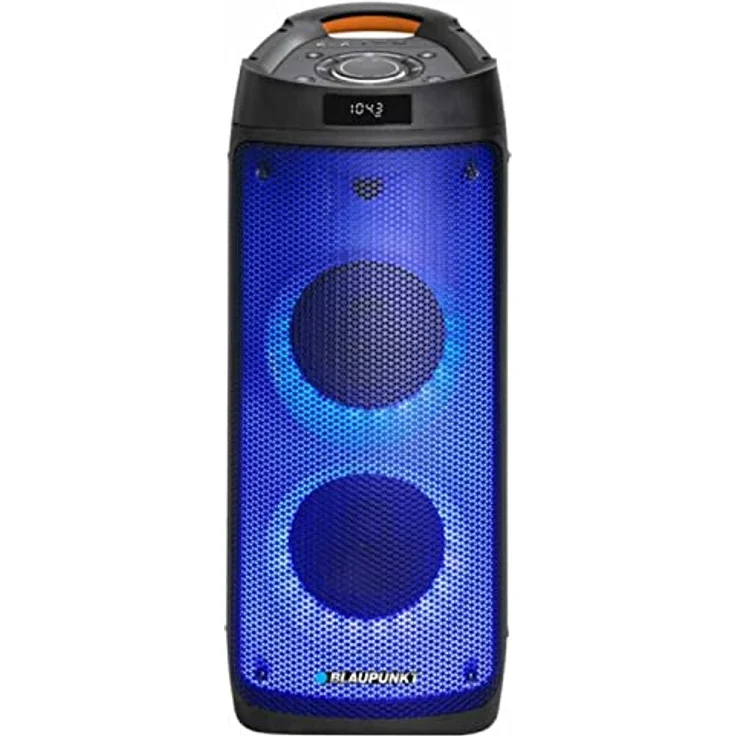 Blaupunkt Lautsprecher PB06DB, Bluetooth und Karaoke Partybox, Schwarz – Bild 1