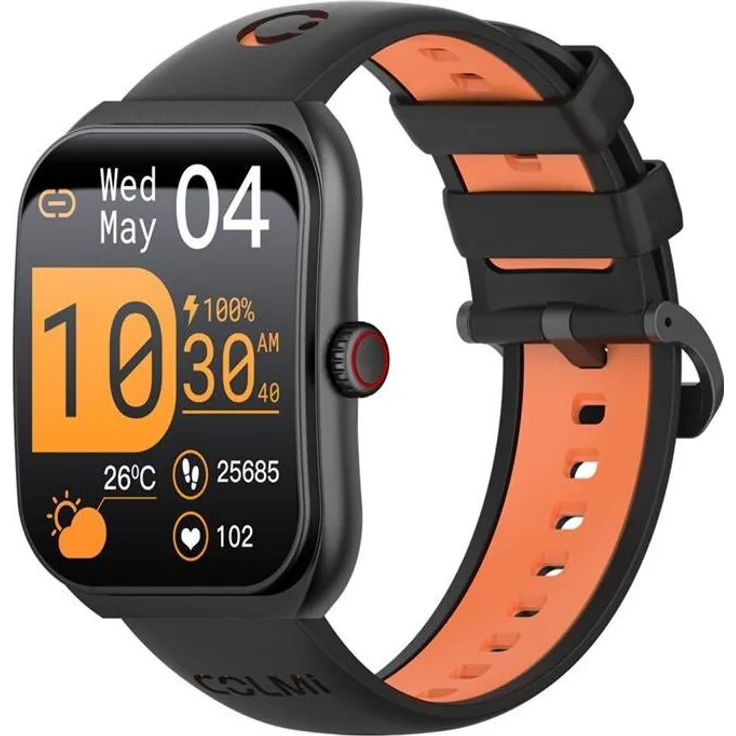 Colmi P86 Smartwatch (Black) (37.60 mm), Smartwatch mit Fitness-Tracking und Benachrichtigungsfunktion