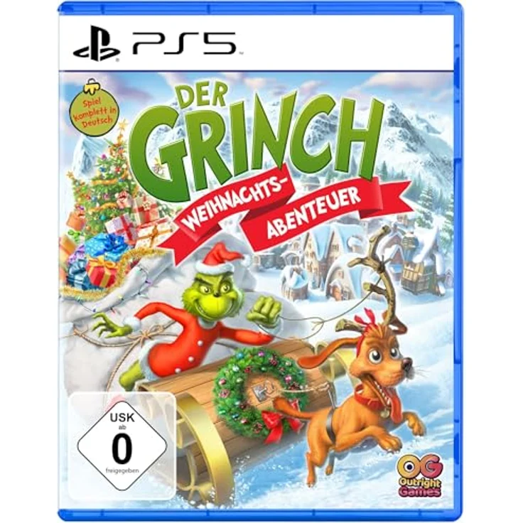 Outright Games Der Grinch - Weihnachtsabenteuer für PS5-Games, mit einzigartigen Fähigkeiten und kinderfreundlicher Steuerung – Bild 1