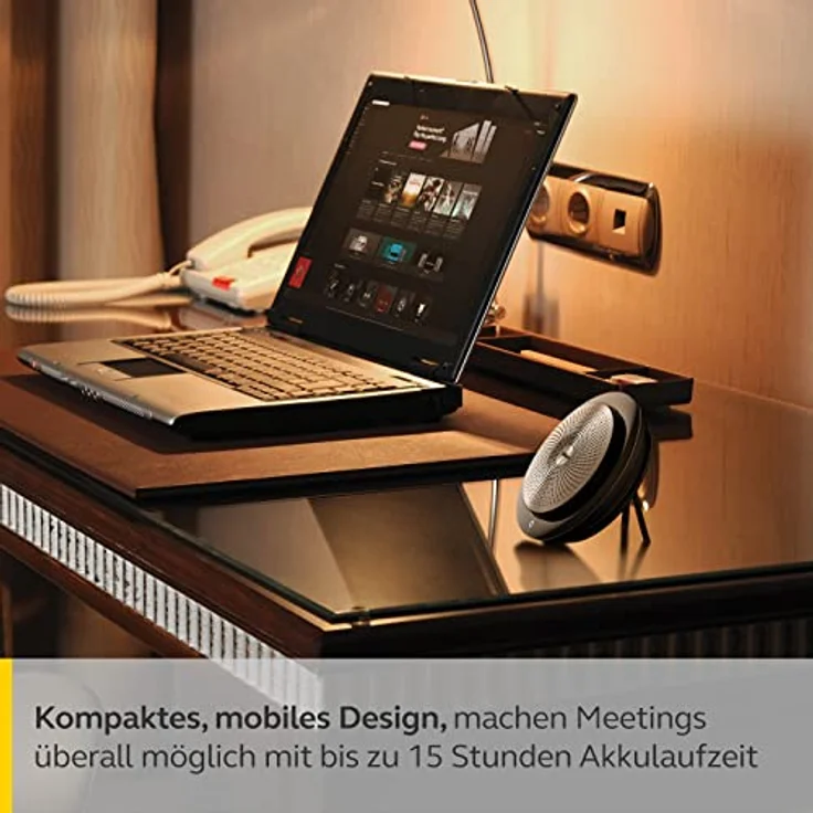 Jabra Speak 710 Mobile Premium-Freisprechlösung Mobile Konferenzlösung (für Skype und andere VoIP-Kommunikation mit herausragendem Sound für Konferenzgespräche und Musikwiedergabe) – Bild 7