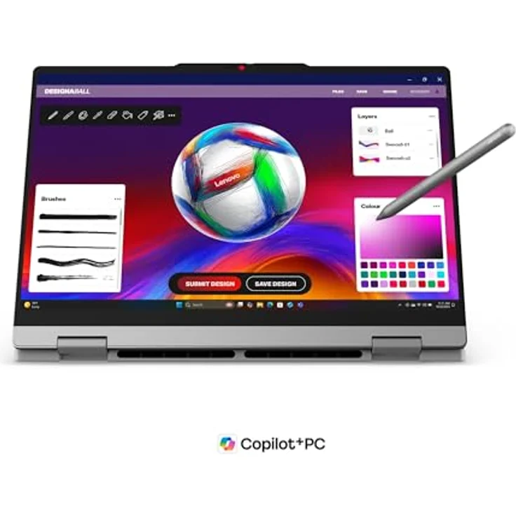Lenovo IdeaPad 5 2-in-1 14Q8Y11, Copilot+ PC mit 14" OLED Touchscreen, Qualcomm Snapdragon X2 Plus, 16 GB RAM, 512 GB SSD, Luna Gray, Deutsch – Bild 23