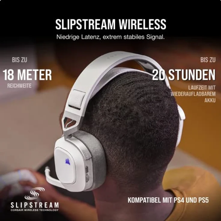 Corsair HS80 RGB USB Premium Gaming-Headset White (CA-9011238-EU) – Bild 5