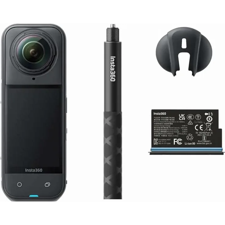 Insta360 X5 Starter Bundle, Action Cam mit 30p, Bluetooth, WLAN, Schwarz