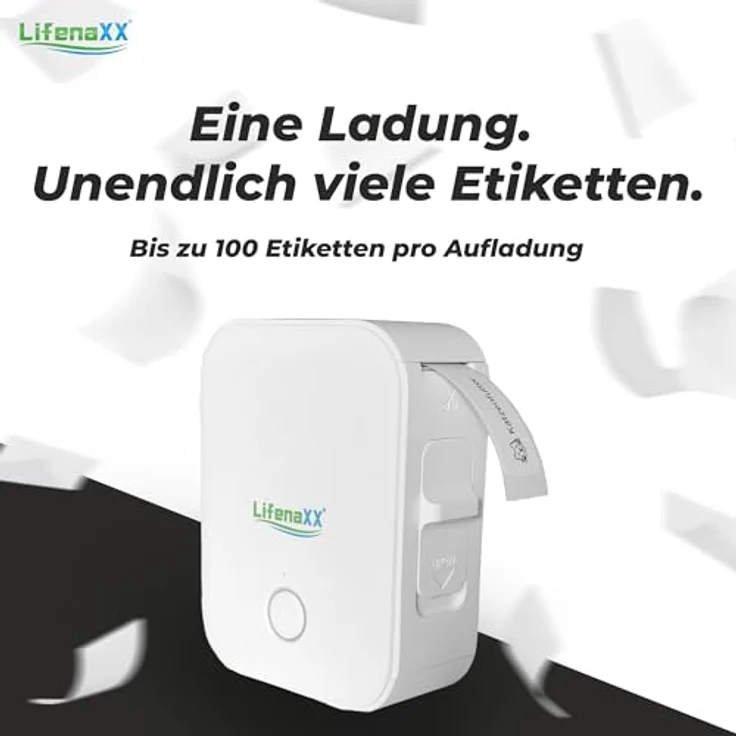 Technaxx Beschriftungsgerät Thermo Etikettendrucker LX-048, weiß mit Lithium-Ionen Akku – Bild 6