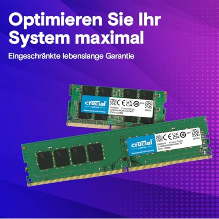Crucial CT8G4DFS824A 8GB Speicher (DDR4, 2400 MT-s, PC4-19200, Single Rank x 8, DIMM, 288-Pin) - Preisvergleich – Bild 6