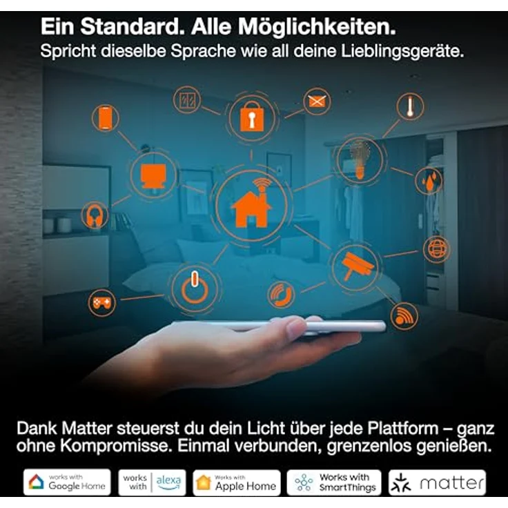 Osram Smart Plug HOMELIGHTING Smart+ Funk-Steckdose, 2300 W, Matter over WiFi, kompatibel mit Alexa, Google Home, iOS und Android – Bild 5