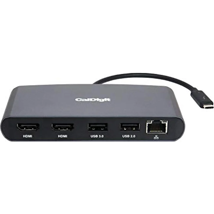 CalDigit Thunderbolt 3 mini Dock Wired (TB3-MINIDOCK-HM), Laptop-Dockingstation mit HDMI und 1GbE – Bild 2
