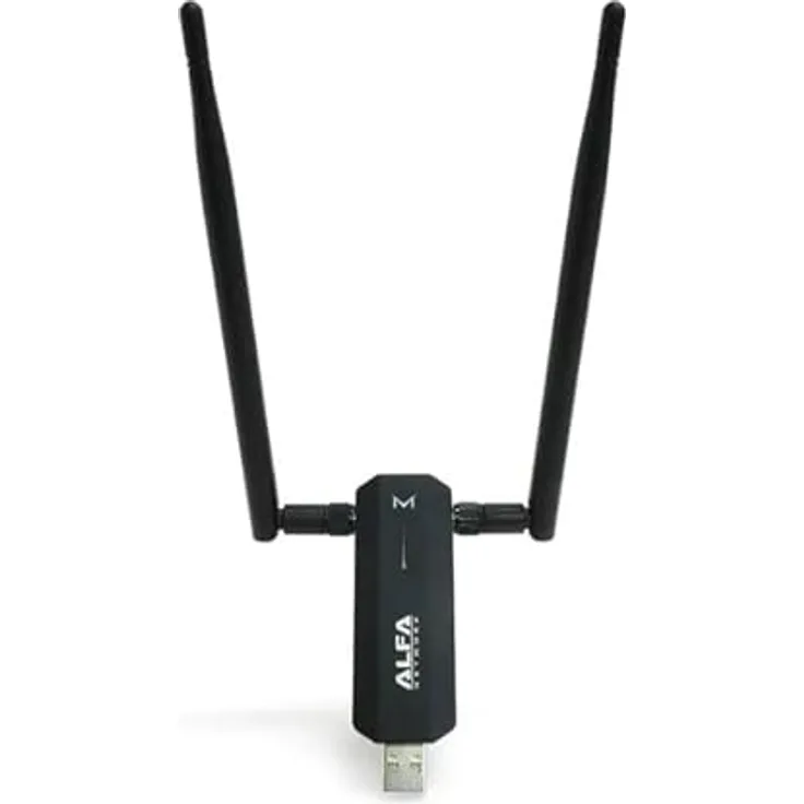 Alfa Network AWUS036AXM, WLAN-Adapter mit AXE3000-Geschwindigkeit, 6GHz Unterstützung & 2 x 5 dBi Antennen