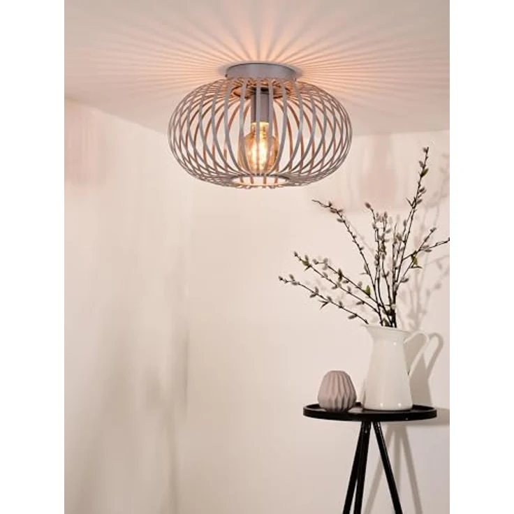 LUCIDE MANUELA - Deckenleuchte - Ø 39,5 cm - 1xE27 - Grau - Metallgehäuse, geeignet für LED-Lichtquelle – Bild 4