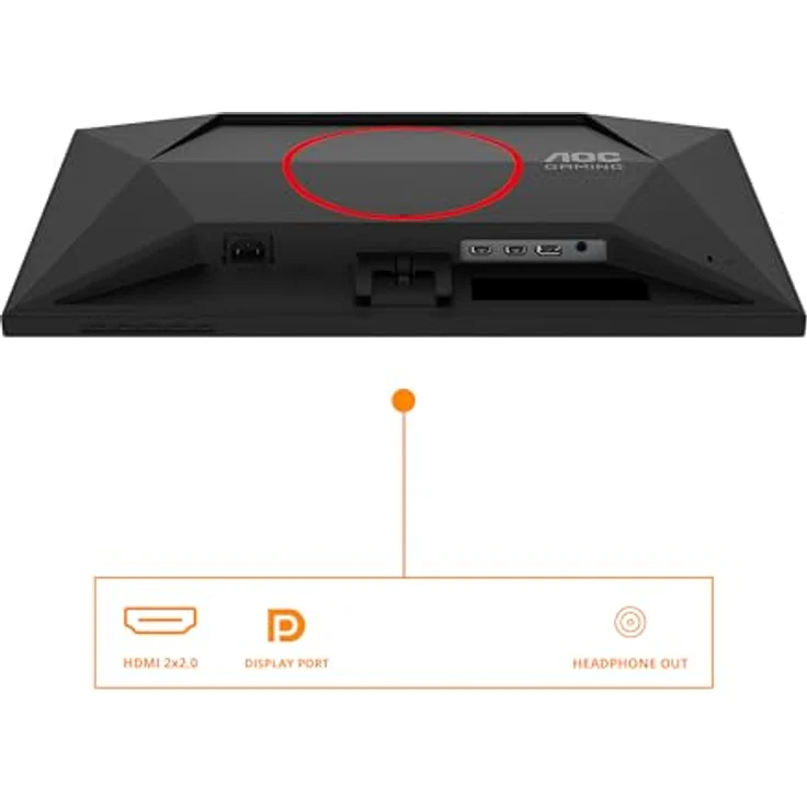 AOC Gaming 25G4SRE, 25 Zoll Full HD Monitor, 300 Hz, 1 ms, G-Sync kompatibel, HDR400, schwarz-rot – Bild 4