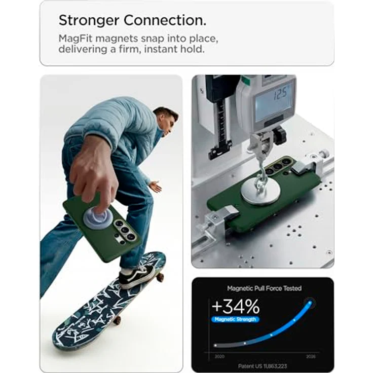 Spigen Nano Pop MagFit Hülle für Samsung Galaxy S26 Ultra, Zweifarbiges Design in AVO Green, Stylisch und Dünn, Kompatibel mit MagSafe, mit Air Cushion Technologie – Bild 5