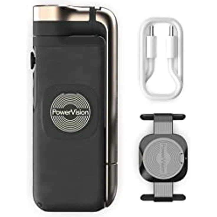 PowerVision S1 Gimbal, 3-Achsen Smartphone-Stabilisator mit eingebautem Stativ, kabelloser Powerbank und AI Tracking für Vlogging und TikTok, Schwarz – Bild 3