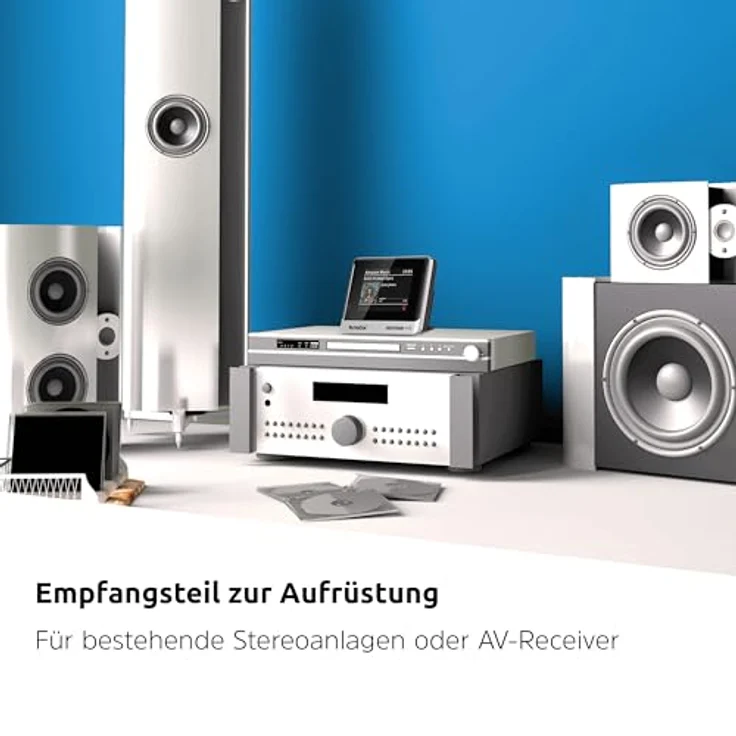 TechniSat DIGITRADIO 11 IR - DAB+ und Internetradio Adapter (WLAN, Farb-Display, Bluetooth, Fernbedienung, Wecker, ohne Lautsprecher, optimal zur Aufrüstung bestehender HiFi-Anlagen) schwarz/Silber – Bild 3