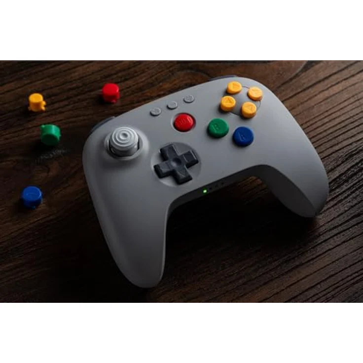 8BitDo 64 Wireless 2.4G, Wireless Controller in Classic Grey mit Hall Effect-Joystick, Turbo-Unterstützung und Vibration für Nintendo 64 – Bild 6