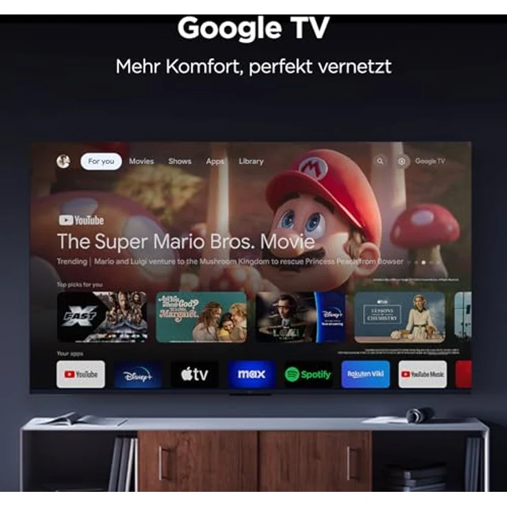 TCL 85C8L SQD-Mini LED TV, 85 Zoll UHD 4K Smart TV mit flacher Bauweise – Bild 16