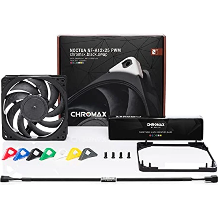 Noctua NF-A12x25 PWM chromax.black.swap - Gehäusekühler - 120 mm - 22 dBA - Preisvergleich – Bild 3