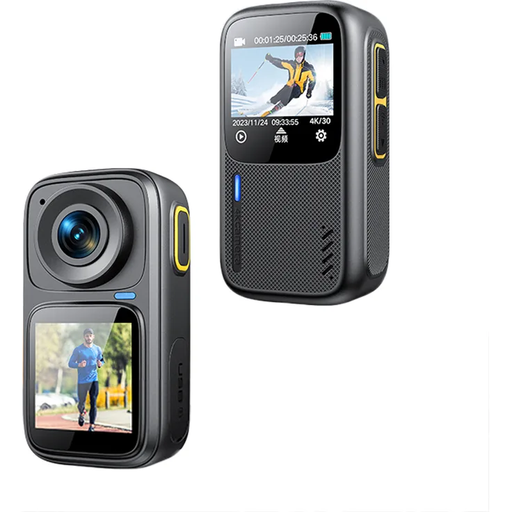 Lixada 4K/30FPS Sportkamera, WiFi-Kamera mit Dual Screen, 6-Achsen Anti-Shake und wasserdichtem Gehäuse für Unterwasseraufnahmen bis 30m, inkl. APP-Fernbedienung und Video-Voraufzeichnung