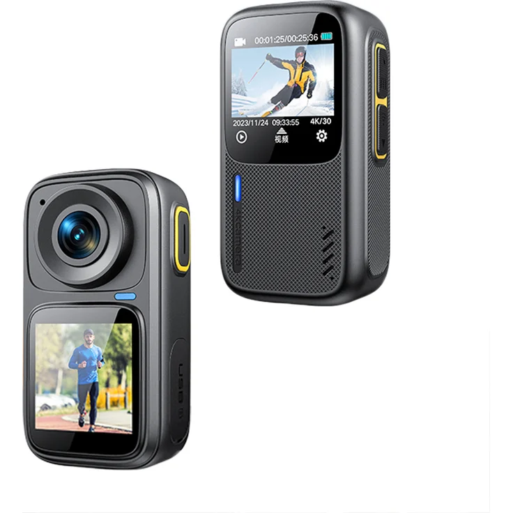 Lixada 4K/30FPS Sportkamera, WiFi-Kamera mit Dual Screen, 6-Achsen Anti-Shake und wasserdichtem Gehäuse für Unterwasseraufnahmen bis 30m, inkl. APP-Fernbedienung und Video-Voraufzeichnung