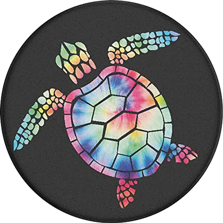 PopSockets PopGrip Psychedelic Turtle, Anti-Drop Handyhalter mit vielseitigem Design für iPhone und Samsung – Bild 2