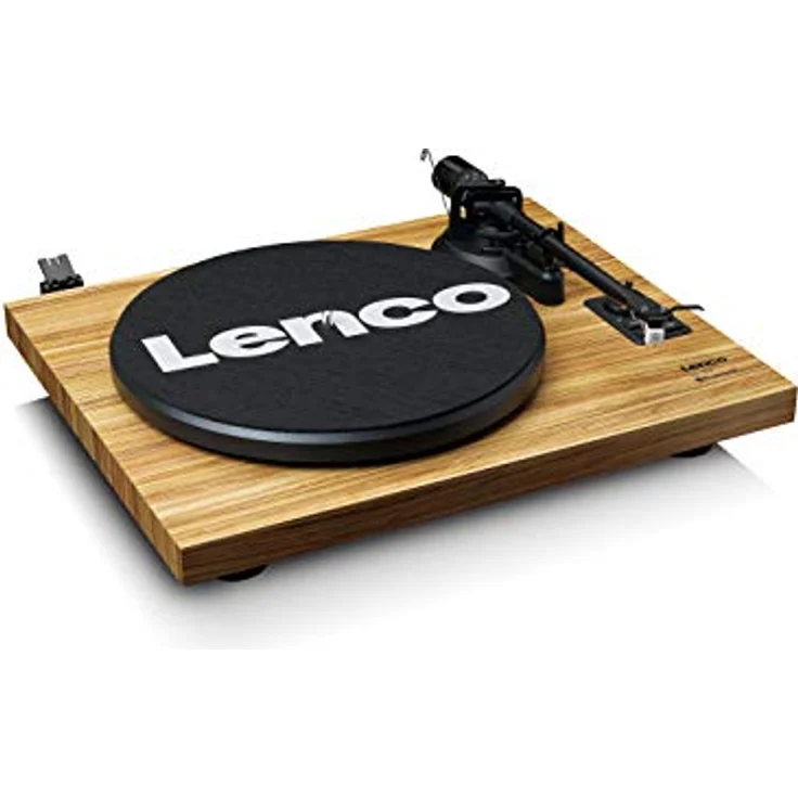 Lenco LS-500 - Hi-Fi Plattenspieler mit Bluetooth - Mit externen Lautsprechern 2 x 30 W RMS - Riemenantrieb - Auto-Stopp - Vorverstärker - MDF-Gehäuse - Eiche – Bild 4