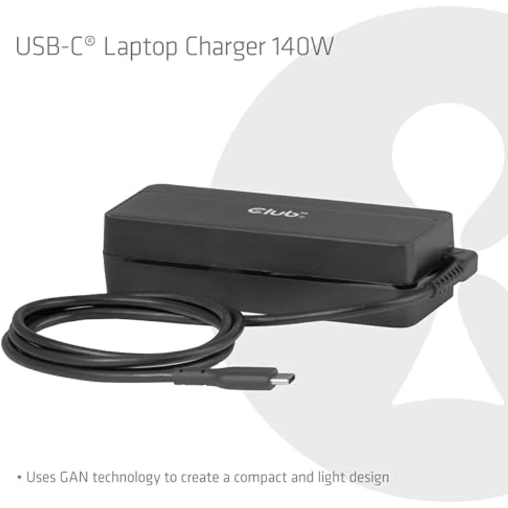 Club 3D CAC-1932, 140 Watt Laptop-Netzteil in Schwarz – Bild 2