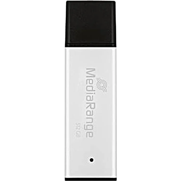 MediaRange MediaRange USB-Stick 512GB USB 3.0 Hochleistungs-Aluminium (512 GB, USB A), USB Stick, Silber – Bild 1