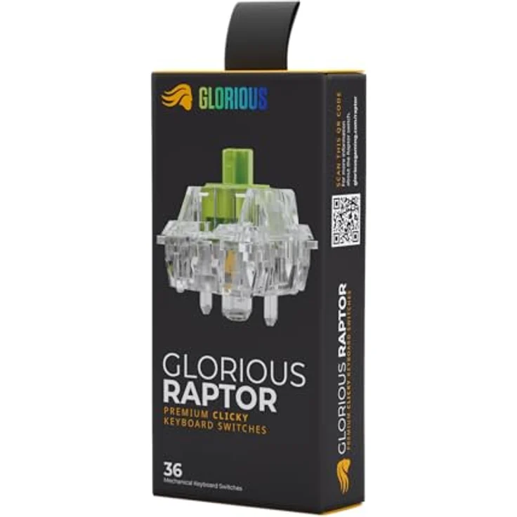 Glorious Raptor Switch, mechanisch, clicky, MX-Stem, 55g - 36 Stück – Bild 16