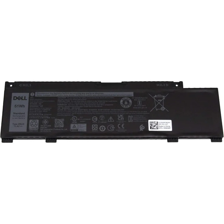 Dell 51Wh Lithium-Ionen-Batterie für Laptops, 4.254 mAh, 11,4 V