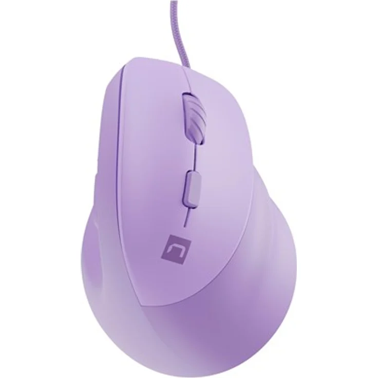 Natec CRAKE 2 PRO, Ergonomische vertikale Maus mit 6 Tasten, USB, lila