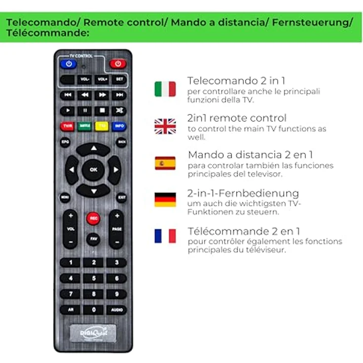 DigiQuest Twin Tuner Small Edition Ethernet (RJ-45), Terrestrisch Full HD Schwarz - Kompakter DVB-T2 Decoder mit Full HD Unterstützung und integriertem Dolby Digital Audio-Decoder – Bild 4