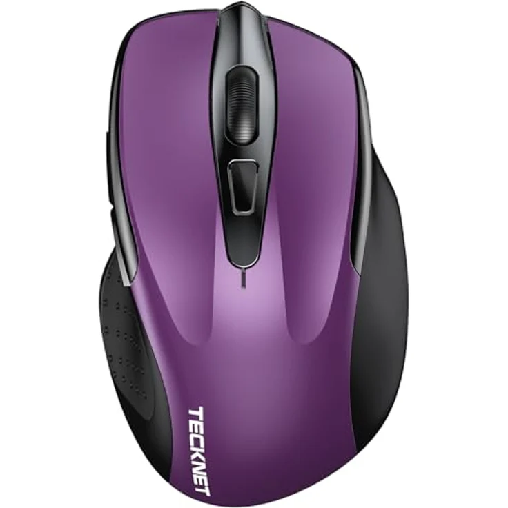 TECKNET Bluetooth Maus, ergonomische kabellose Maus mit 4800 DPI, Tri-Modi (BT 5.0/3.0 + 2.4G), 30 Monate Batterielaufzeit, leise Funkmaus für Windows, Mac OS, Android – Bild 1