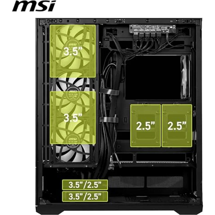 MSI MAG PANO 110R PZ, PC-Gehäuse mit Glas-Seitenteil und anpassbarem RGB-Beleuchtungssystem – Bild 5
