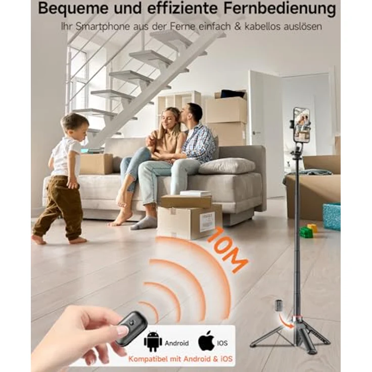 Rollei MagPod Easy Creator, All-in-One-Stativ mit magnetischer Halterung, Schwarz – Bild 4