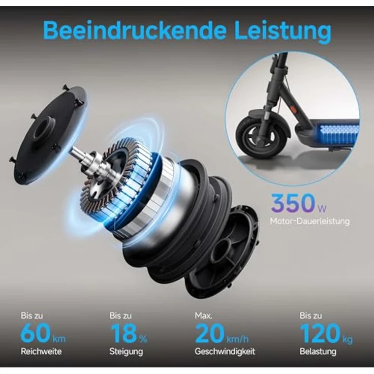 Xiaomi E-Scooter 5 mit Strassenzulassung (DE) - Elektro Scooter mit 350W Motor, 10" Luftreifen & bis zu 60km Reichweite – Bild 2