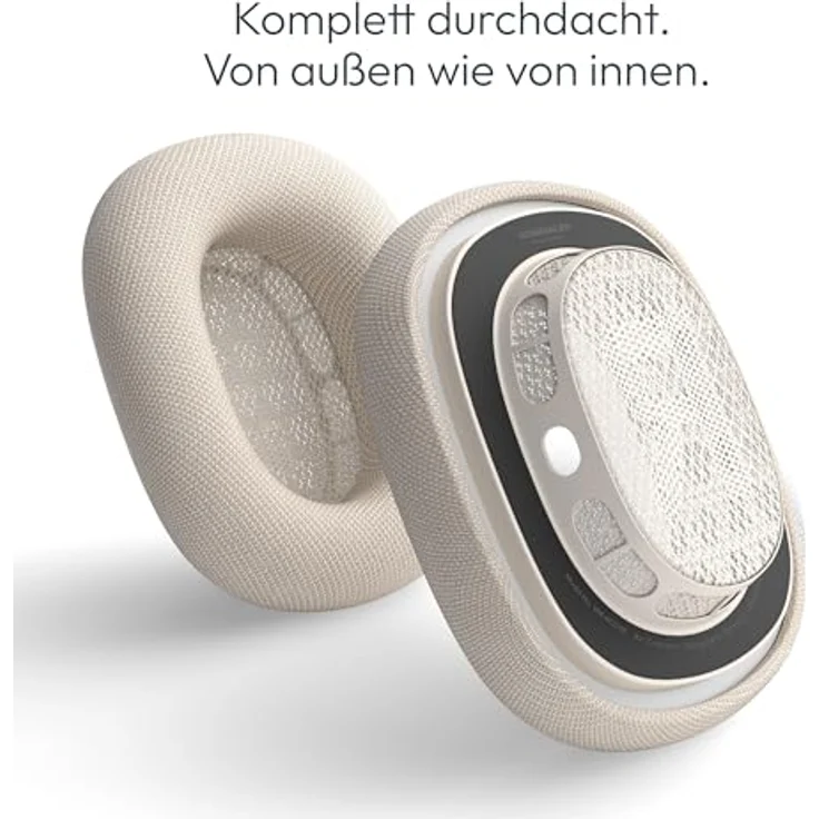 VONMÄHLEN Air Cushions - Ersatz Ohrpolster für AirPods Max, magnetische Befestigung, atmungsaktiv und schweißresistent - Champagne – Bild 5