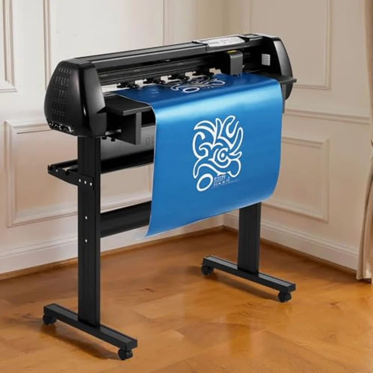 VEVOR Vinylschneidemaschine, 87 cm max. Zufuhrbreite, Doppelklingen, LED-Anzeige, einstellbares Schneideplotter-Set mit Aufkleberbögen & Transferfolien, Signmaster-Software – Bild 8