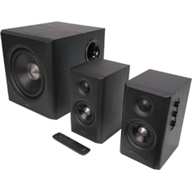 Edifier S355DB 2.1 Lautsprechersystem mit 150W kabellosem Subwoofer, Hi-Res Audio, Schwarz – Bild 6
