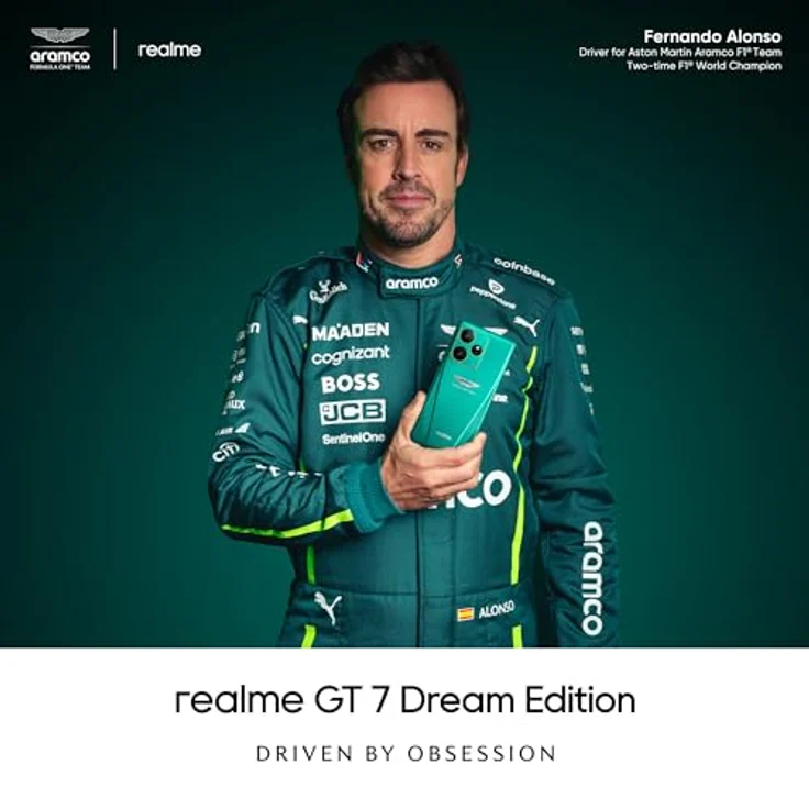 realme GT7 5G Smartphone, 16+512GB, Aston Martin Green, 50MP AI Kamera, 7000 mAh Akku, 120W Schnellladung, Dimensity 9400e Chipset, IP69 wasserdicht – Bild 3