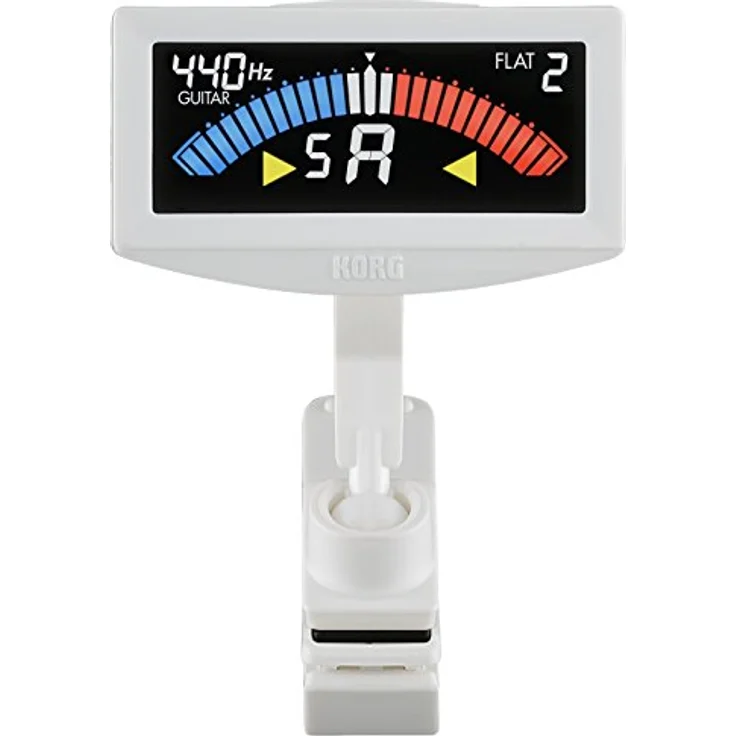 KORG Stimmgerät PitchCrow-G, AW-4G, chromatisches Stimmgerät für Gitarre und Bass, Clip-Tuner mit Flat-Stimm-Funktion, weiß – Bild 2