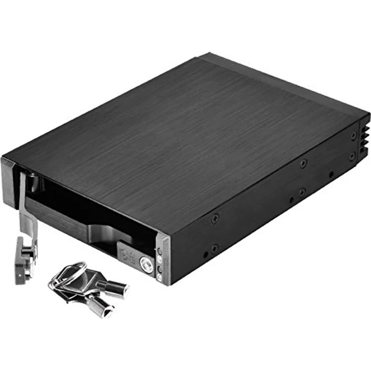 SilverStone SST-FS202B - trägerloser 3,5''Aluminium Hot Swap-Festplatten-Wechselrahmen für 2 x 2,5'' SAS-SATA-HDDs oder SSDs mit Metallschloss an jeder Einschubtür und Statusanzeige-LEDs, schwarz – Bild 10