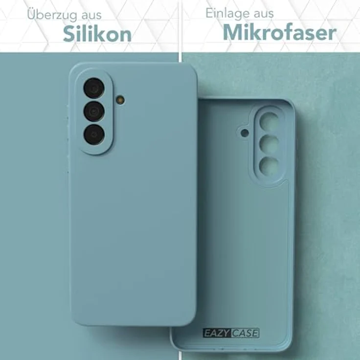 EAZY CASE Silikonhülle für Galaxy A37, stoßfestes TPU Case mit Kameraschutz, matt in Blaugrün, dünn und kratzresistent – Bild 3