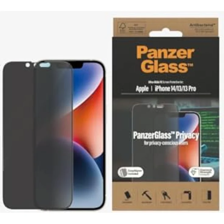 PanzerGlass Privacy Screen Protector Apple iPhone 14 | Ultra-Wide Fit – Bild 2