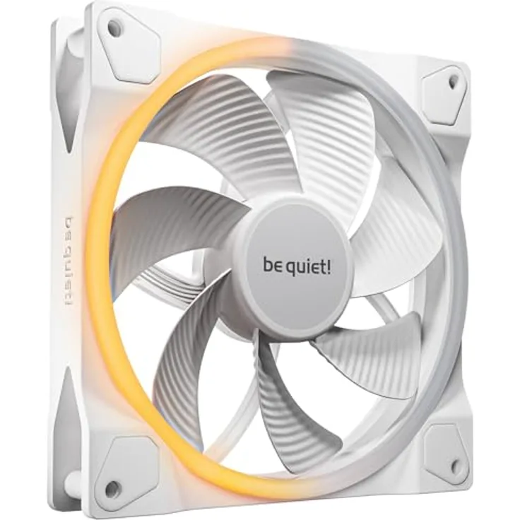 be quiet! Light Wings 140mm PWM Reverse White, hoher Airflow, ARGB-Beleuchtung, sehr leiser Betrieb