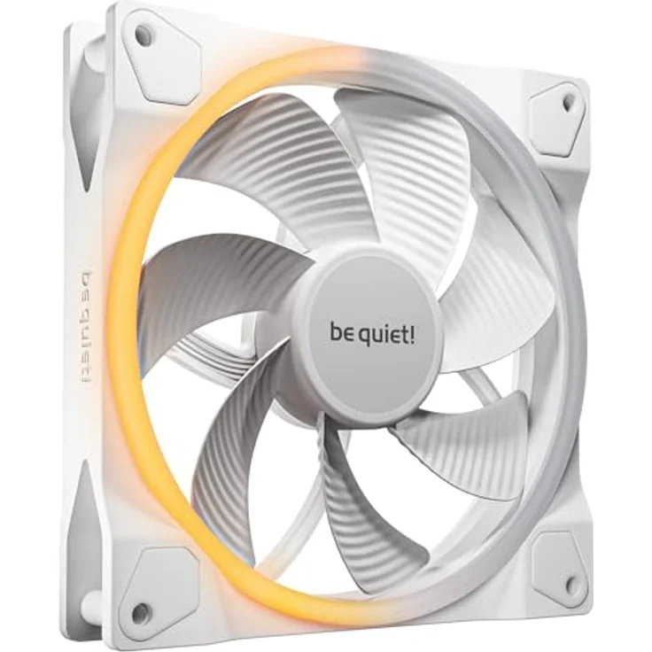 be quiet! Light Wings 140mm PWM Reverse White, hoher Airflow, ARGB-Beleuchtung, sehr leiser Betrieb – Bild 1